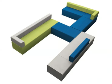 COMBO - Modular Eco-leather sofa by FIT INTERIORS - view 2